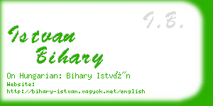 istvan bihary business card